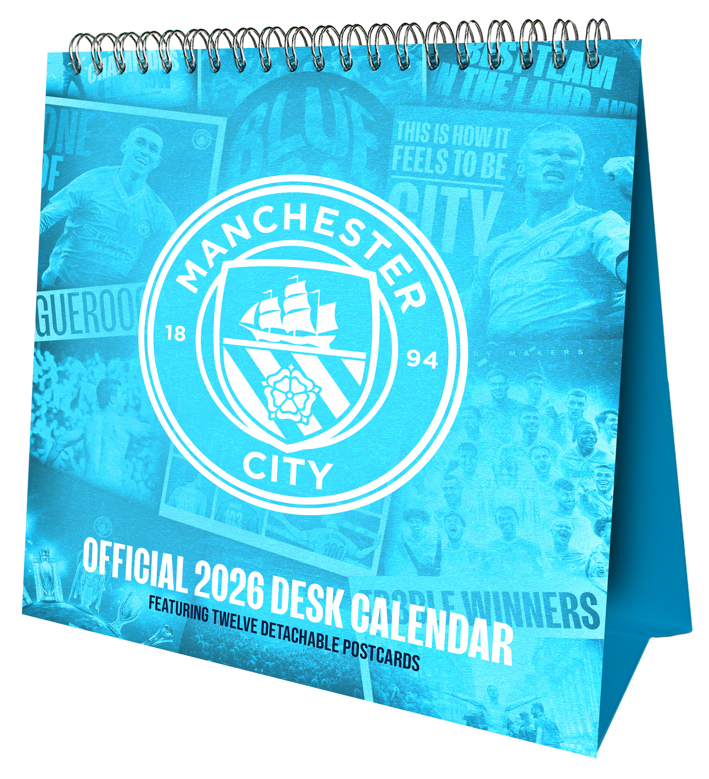 81226 Manchester City 2026 Desk Easel 3D FRONT