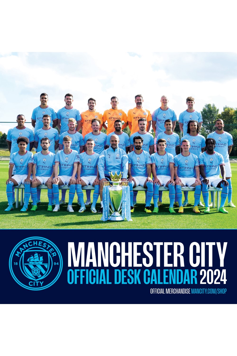 Official Manchester City FC 2024 Desk Easel Calendar Grange