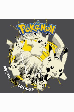 Pokemon Square Wall Calendar 2026