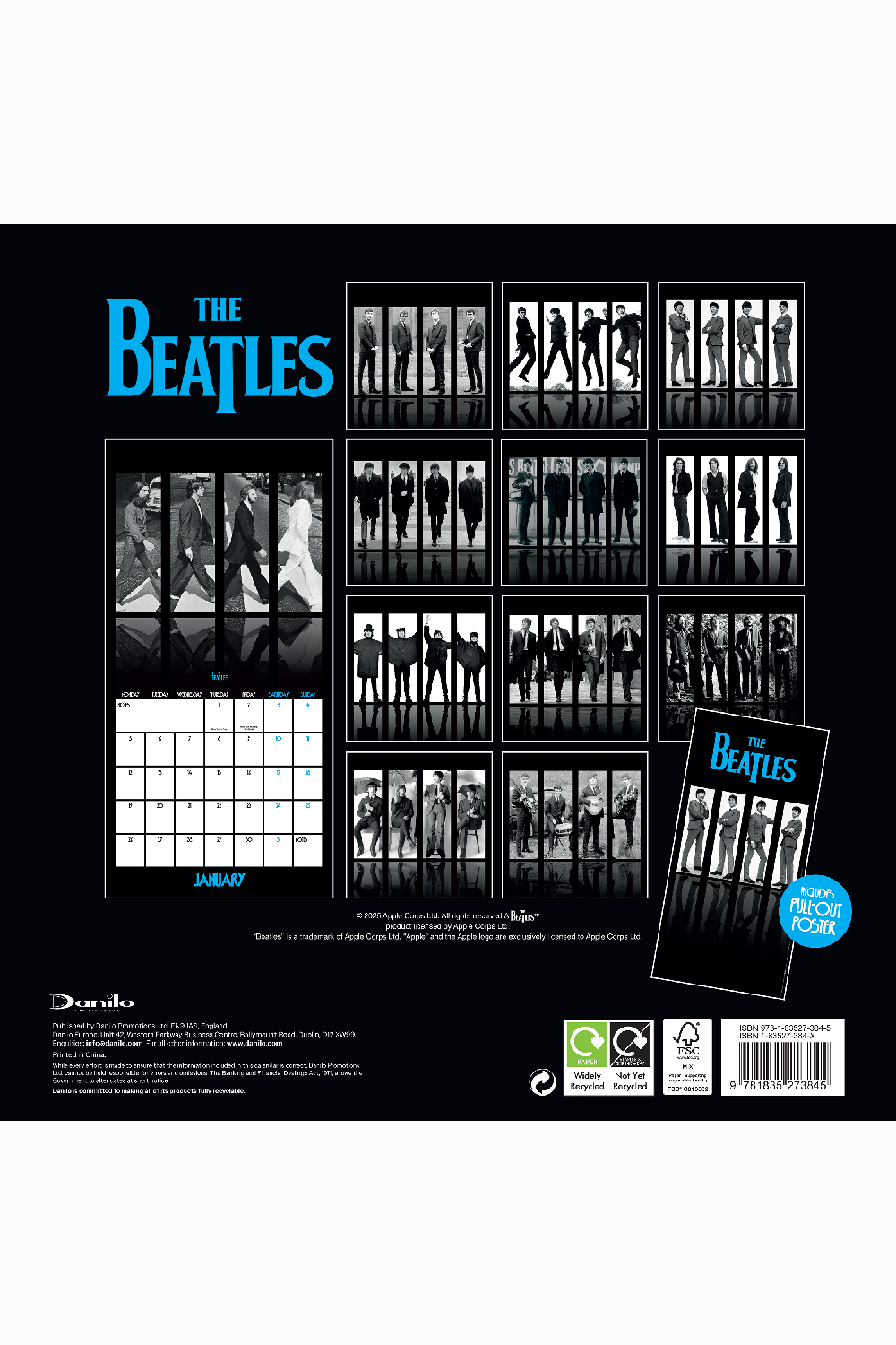 THE BEATLES - 12x12 - CAL 2026-back