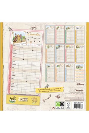 Winnie The Pooh 2022 Family Organiser Wall Calendar Inside