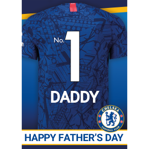 Giant Personalised Chelsea FC Father's Day Shirt Card