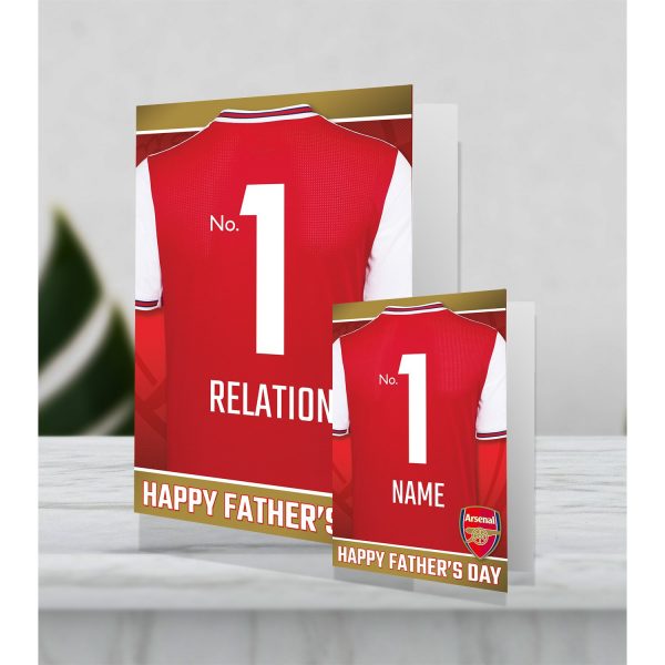 Personalised Arsenal shirt giant Father's Day Card