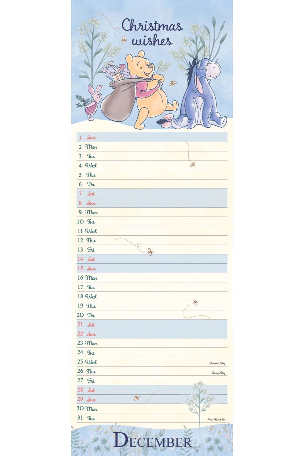 Eeyore Slim Wall Calendar 2024 Grange Communications