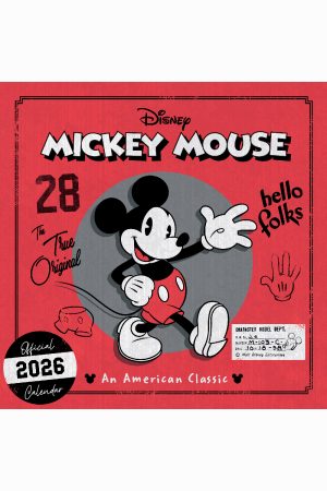 Disney Mickey Mouse Square Wall Calendar 2026
