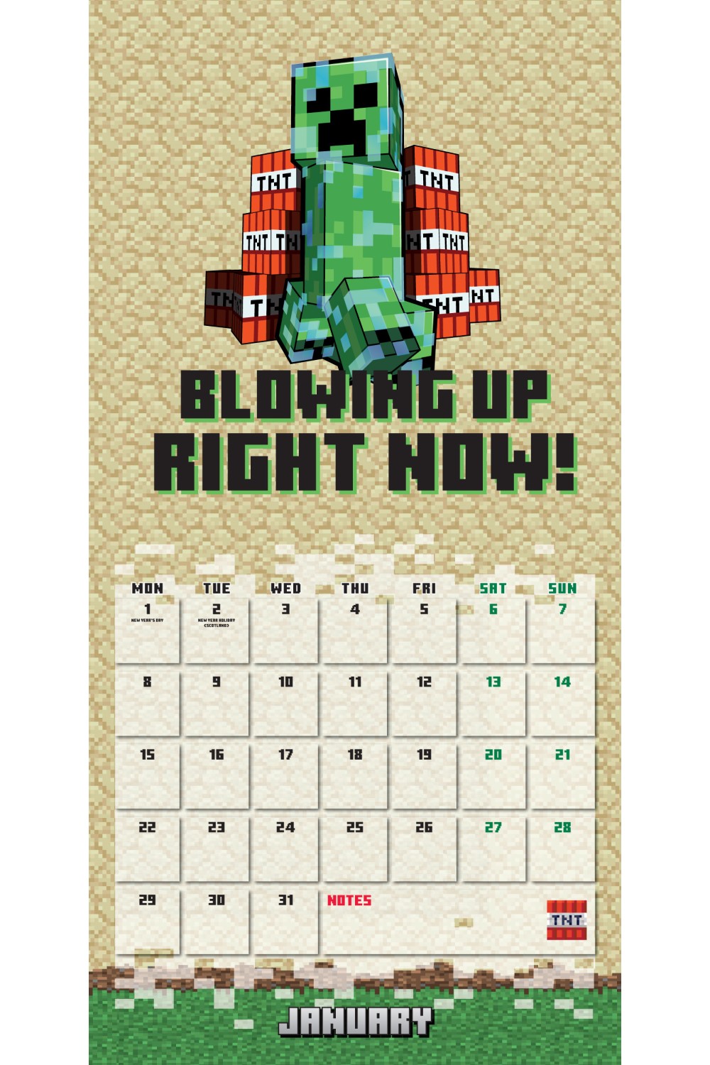 Minecraft 2024 Square Wall Calendar - Grange Communications