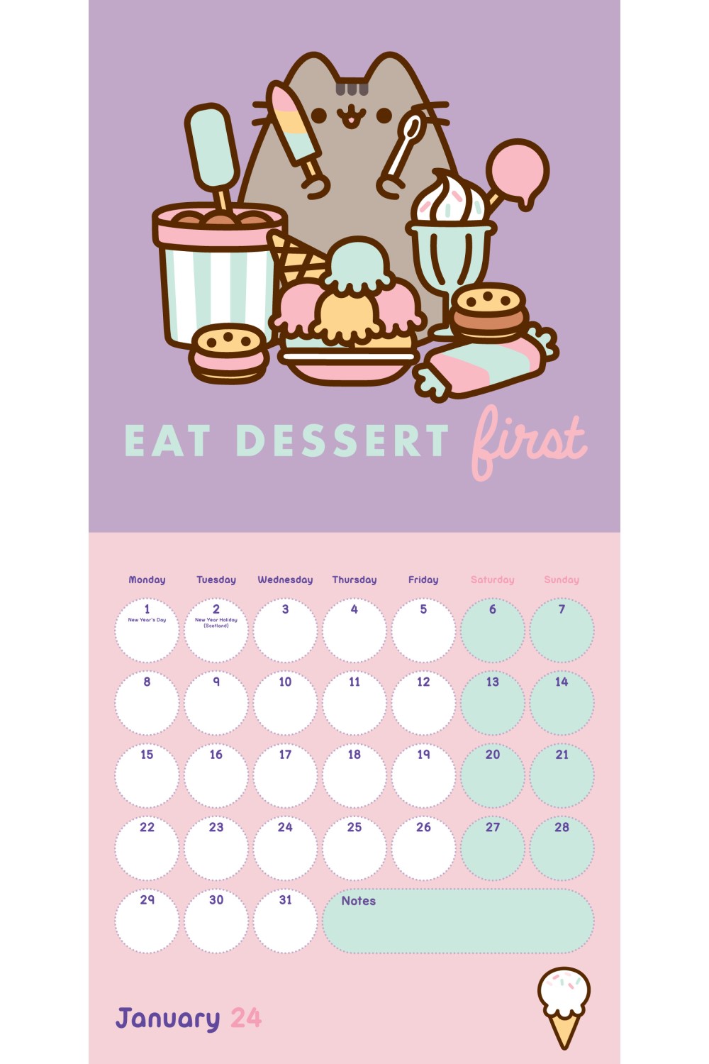 Pusheen Calendar 2024 Jade Rianon