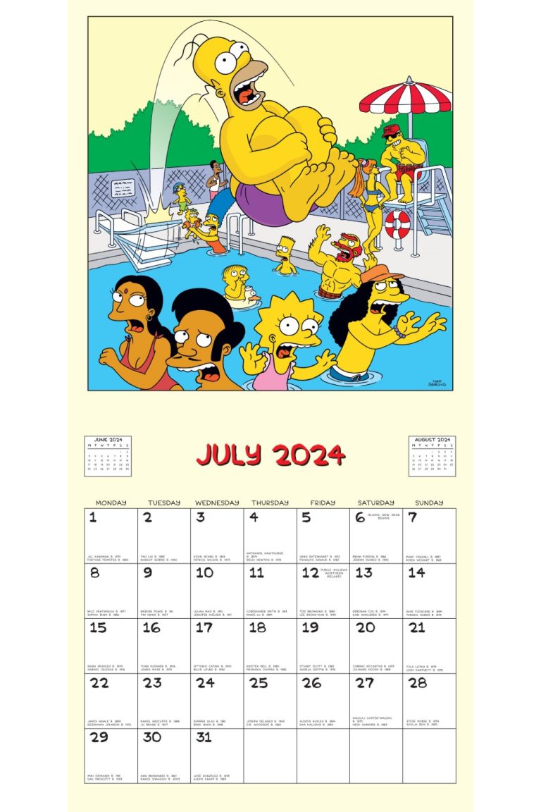 The Simpsons 2024 Square Wall Calendar Grange Communications