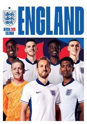 England Men's Football A3 Wall Calendar 2026