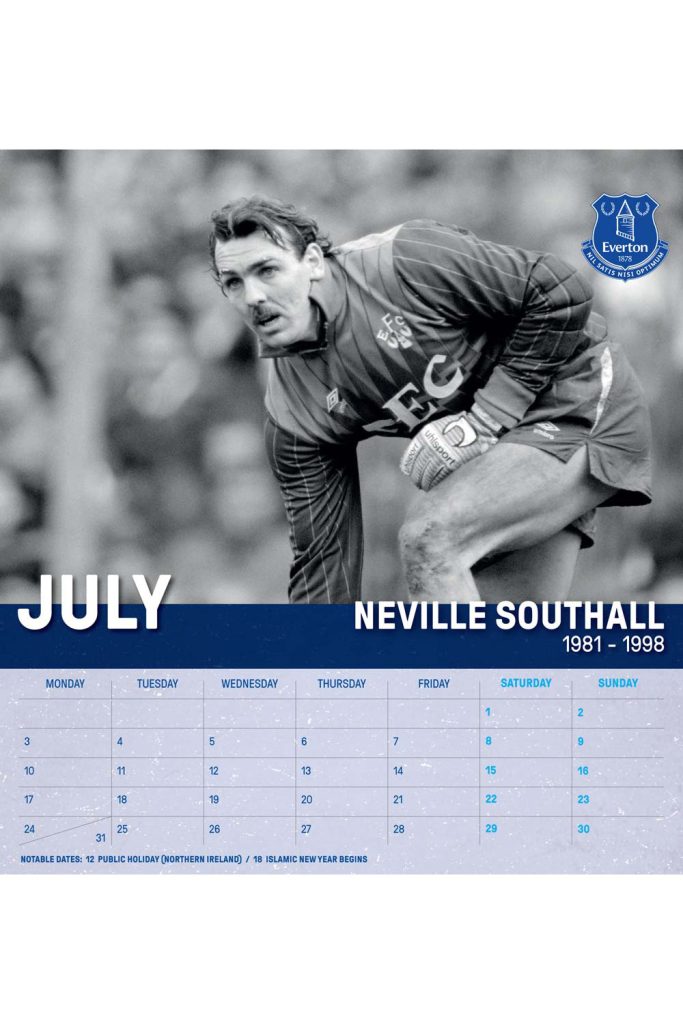 Official Everton 2023 Desk Easel Calendar Grange Communications