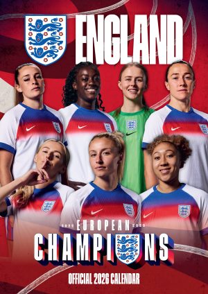 England Women's Football A3 Wall Calendar 2026