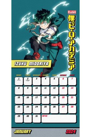 Calendrier 2024 Manga My Hero Academia
