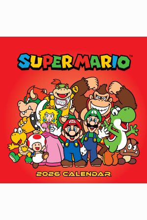Super Mario Square Wall Calendar 2026