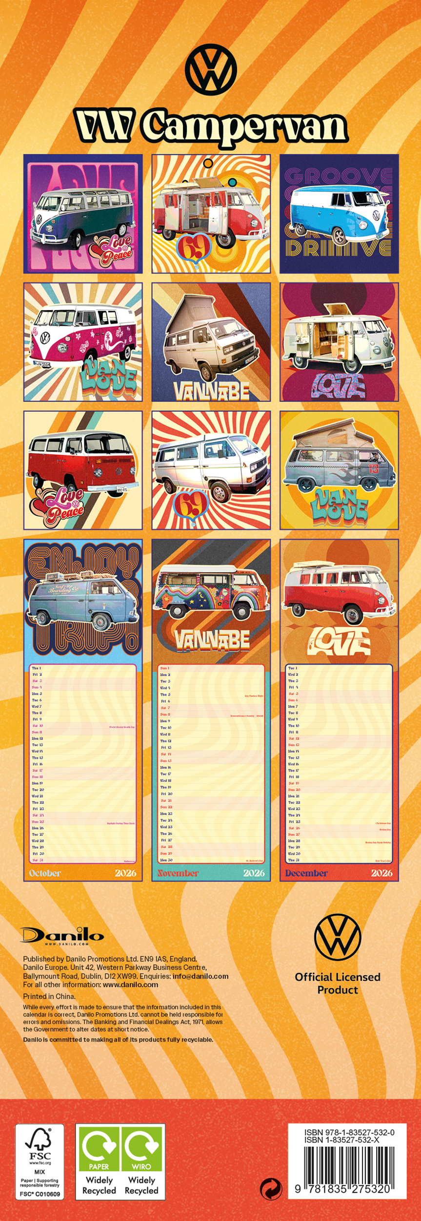 VW CAMPERVAN - SLIM CAL (PF) 2026-back