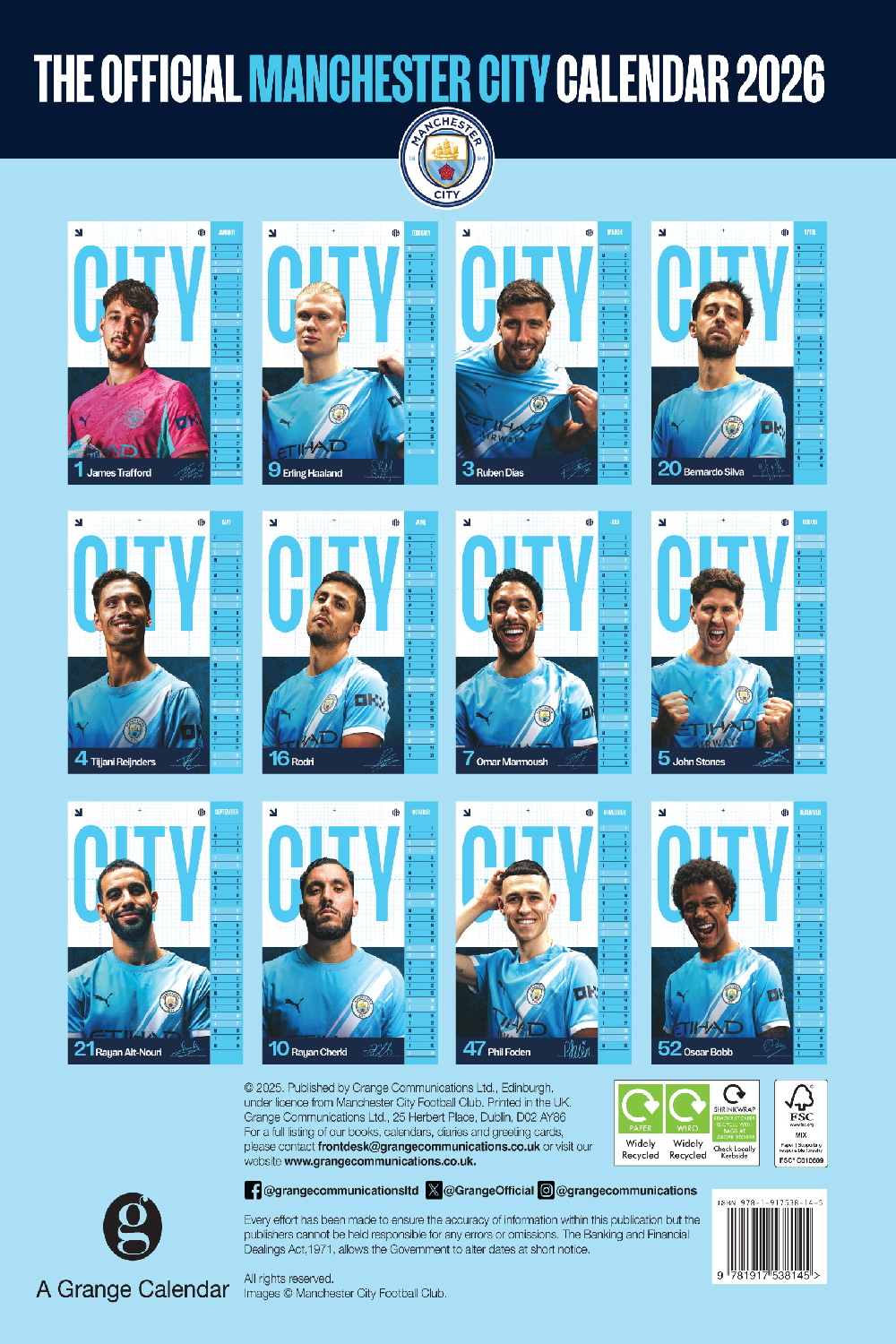 MAN CITY (GRANGE) - A3 CAL 2025-14