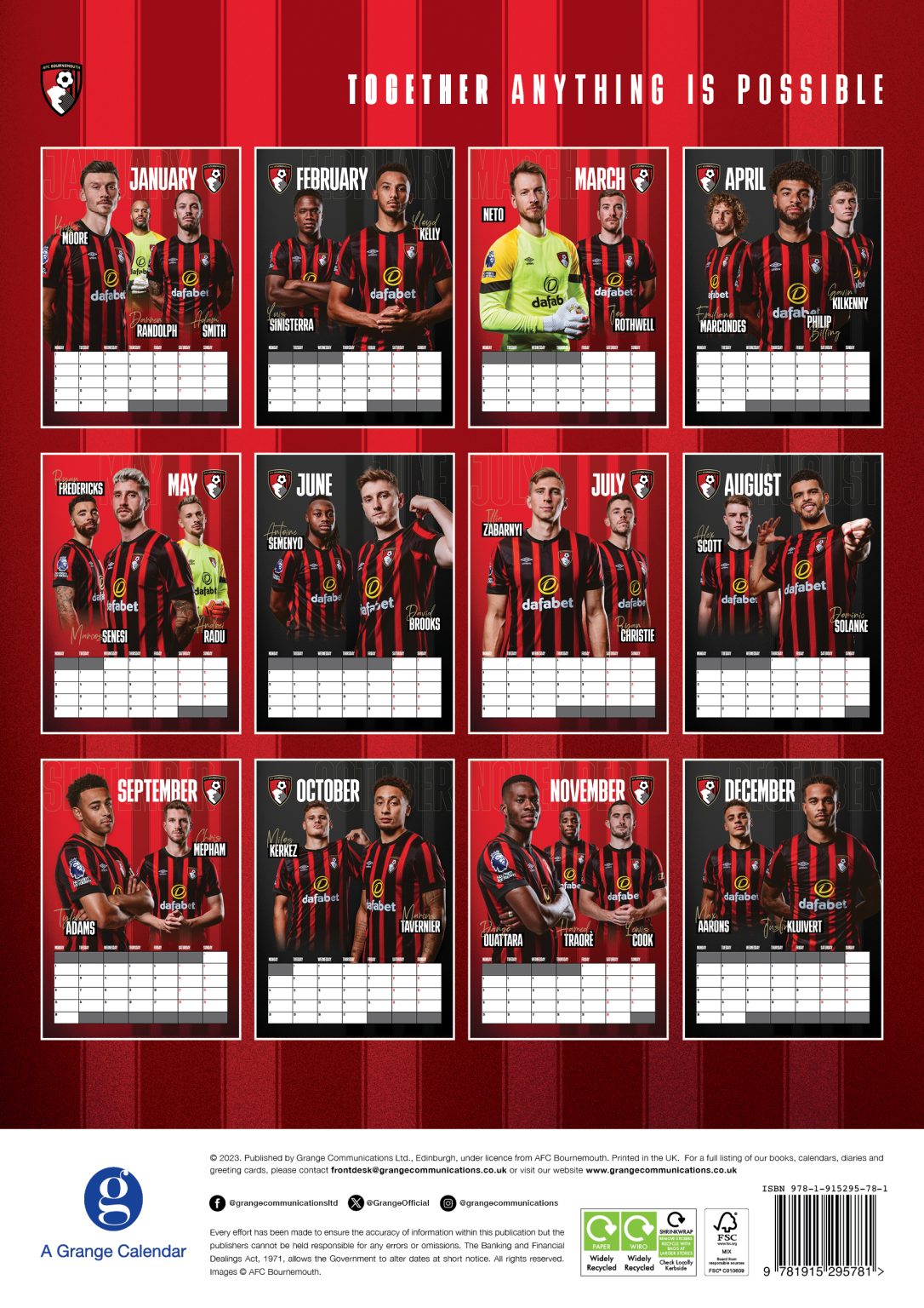 Afc Bournemouth 2025 Calendar Esther Erminia