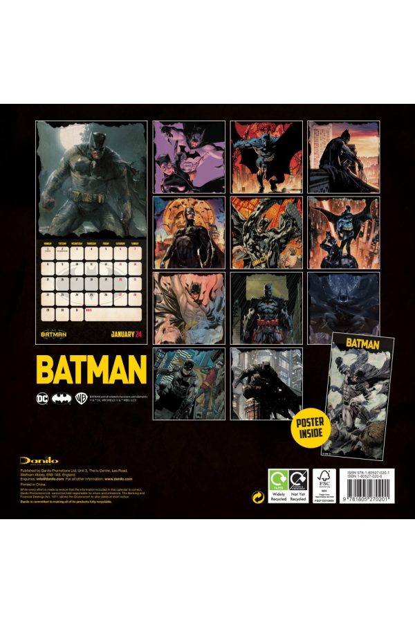 Batman Comics Square Wall Calendar 2024 Grange Communications