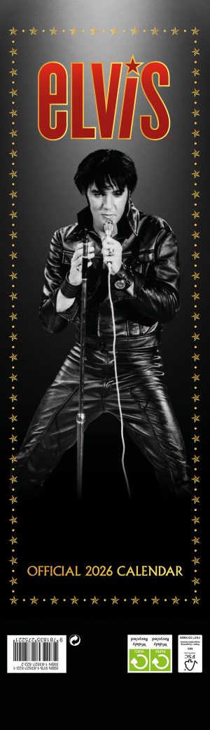 Elvis Slim Wall Calendar 2026