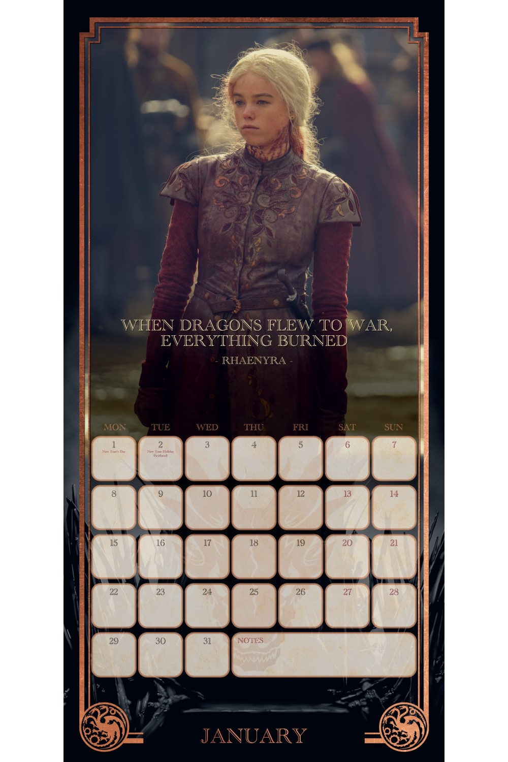 House of the Dragon Square Wall Calendar 2024 Grange Communications