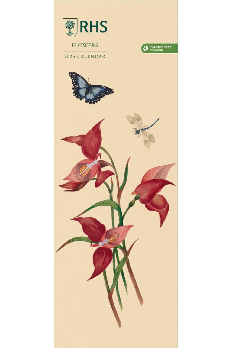 RHS Fruit and Flowers Slim Wall Calendar 2025 Grange Communications