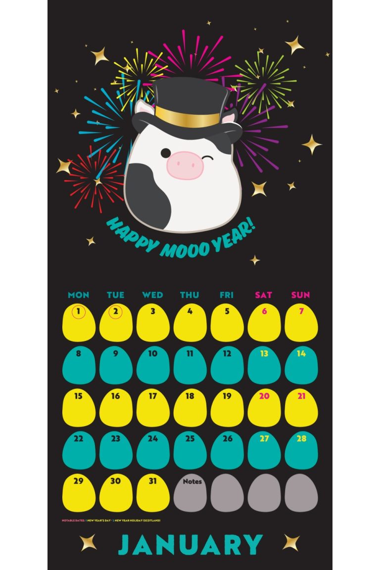 Squishmallows Square Wall Calendar 2025 Grange Communications