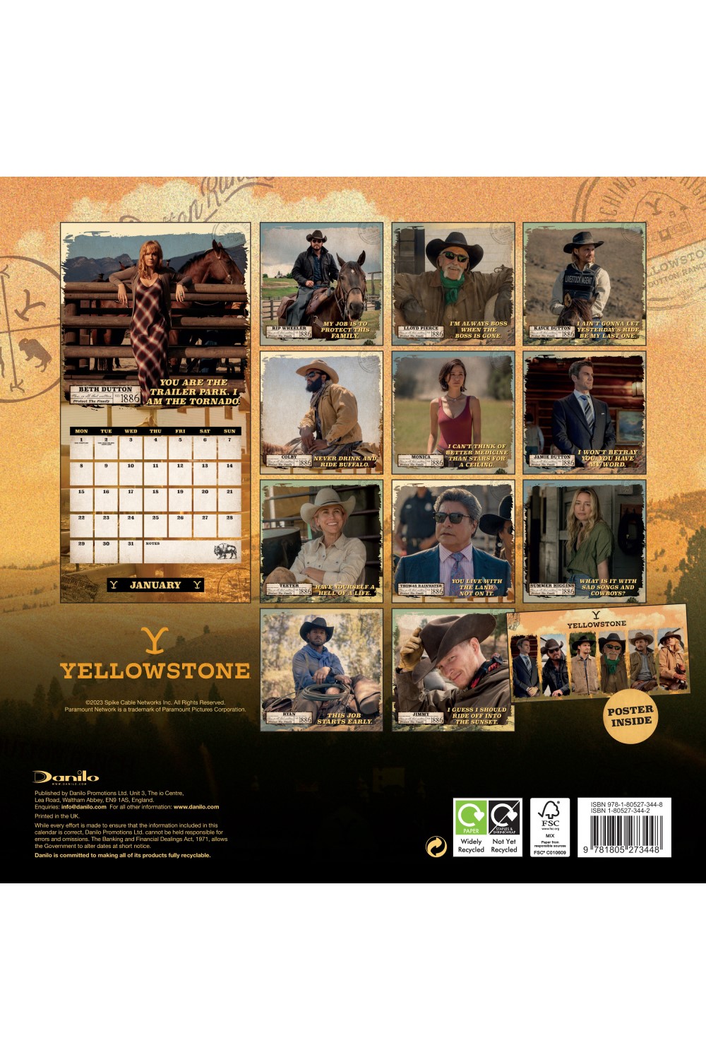 Yellowstone Square Wall Calendar 2024 Grange Communications