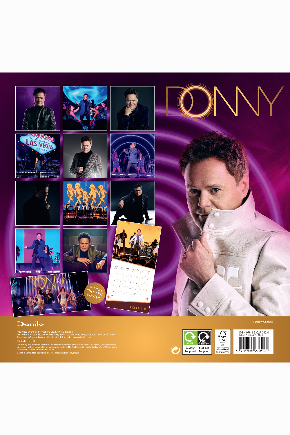 DONNY OSMOND - 12x12 - CAL 2026-back