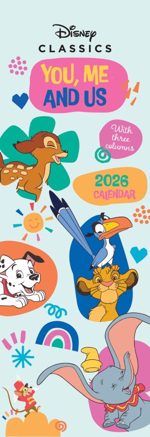 Disney You, Me and Us 2026 Slim Calendar